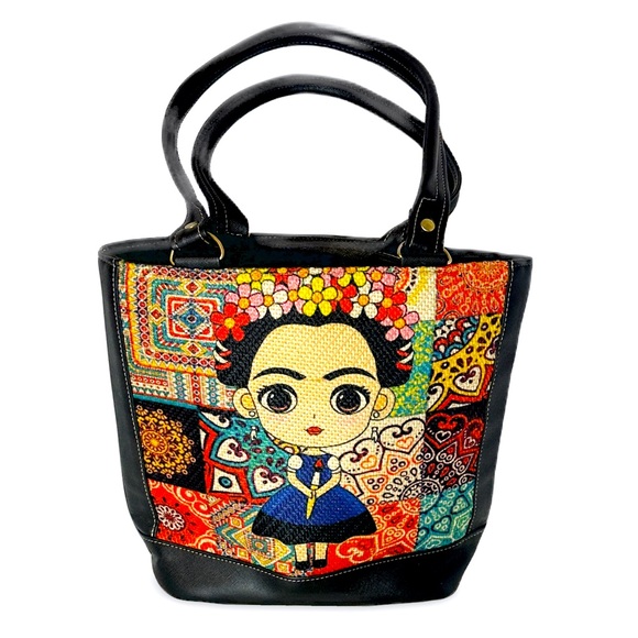 Source Unknown Handbags - UNIQUE Rare Frida Kahlo Tote Bag Colorful Pop Art